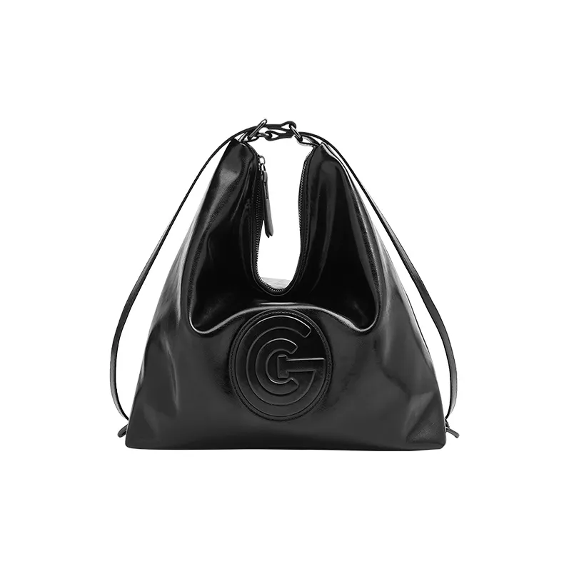 FOXER Synthetic Leather Tote Bag Shopping Bag Handbag Shoulder Bag Women's Black White-2