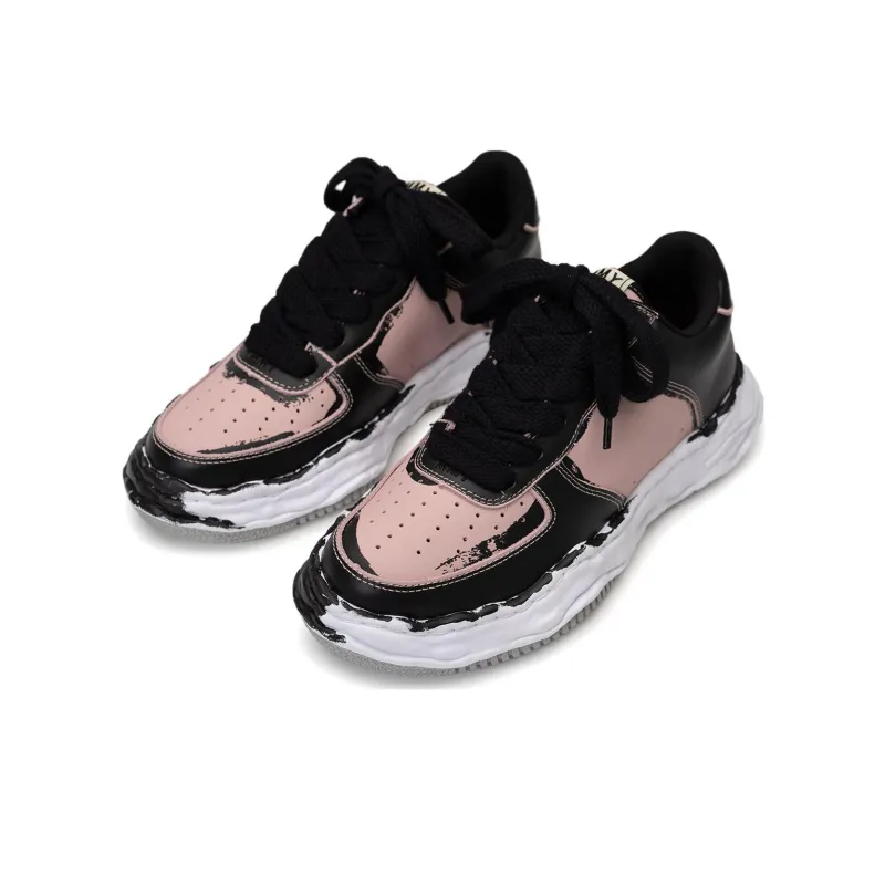 Maison MIHARA YASUHIRO Wayne Og Sole Printed Leather Low Black White-10