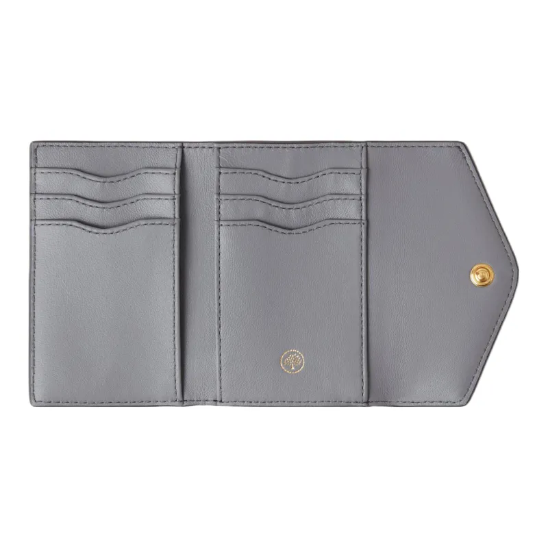 Mulberry Grained Calfskin Wallet Women's Deep Sea Blue-2