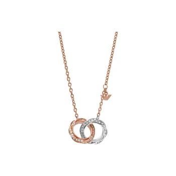 EMPORIO ARMANI Steel Necklace Collarbone Chain Women's Rose Gold
