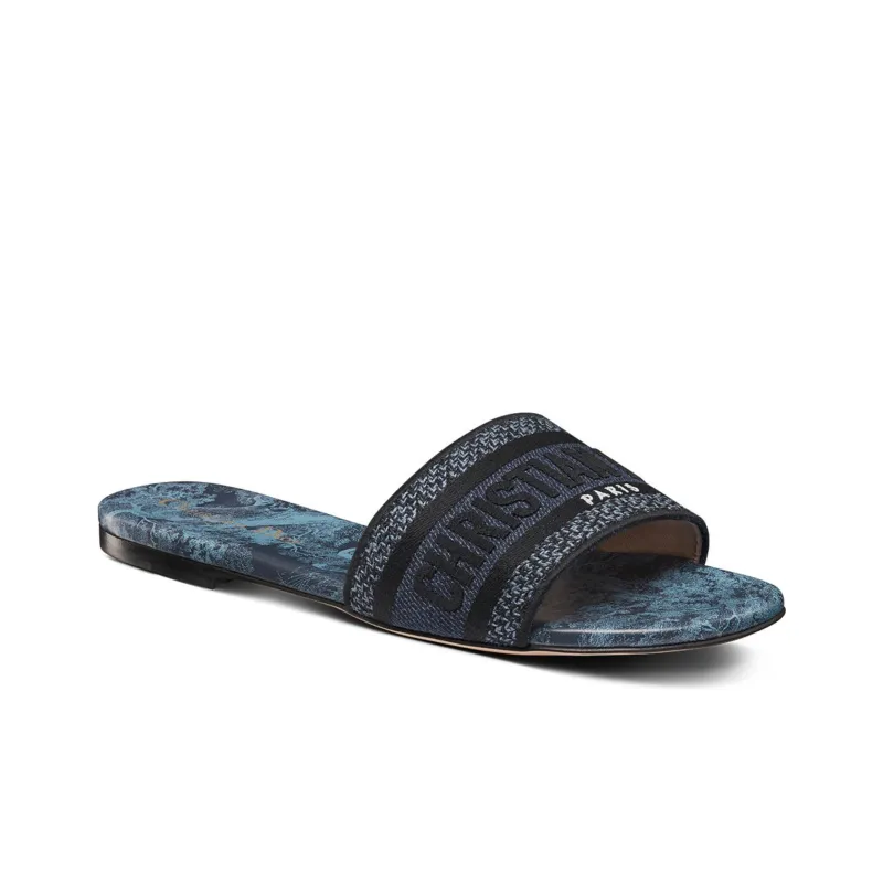 DIOR Dway Slide Slippers Women's Blue-2