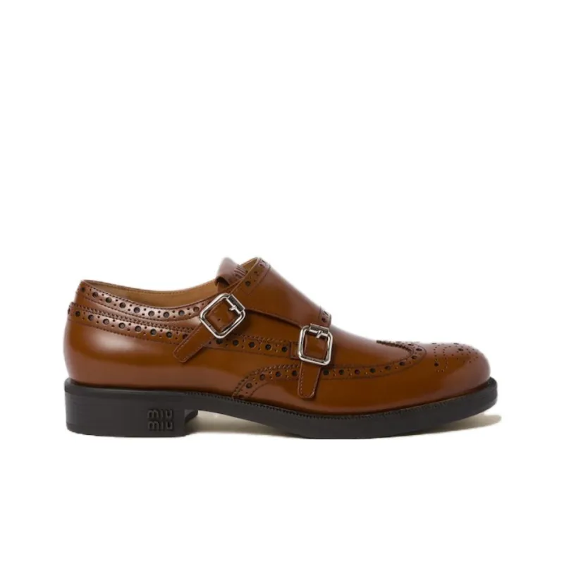MIU MIU X Church's Leather Brogue Shoes-1