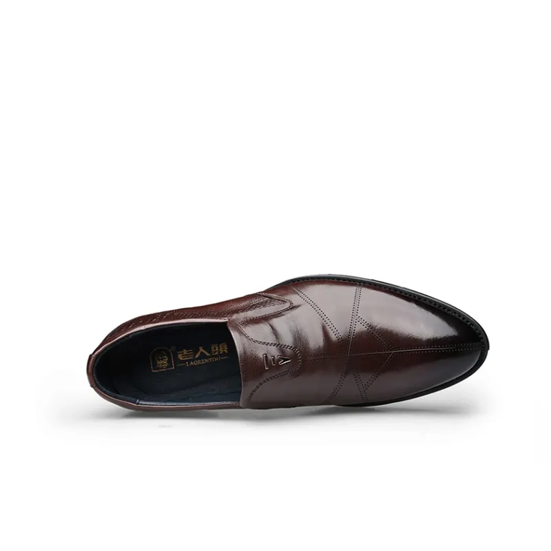 LAORENTOU Dress Shoes Men Low Top Brown/Black-6
