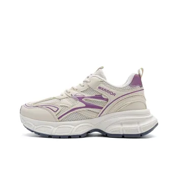 Warrior Abrasion Resistant Slip Resistant Low Top Running Shoes Women's Beige/Purple