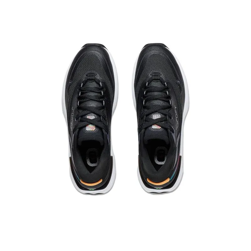 LiNing SOFT WARM Cushioning, Wear Resistant Low Top Casual Shoes Men's Black Orange-3