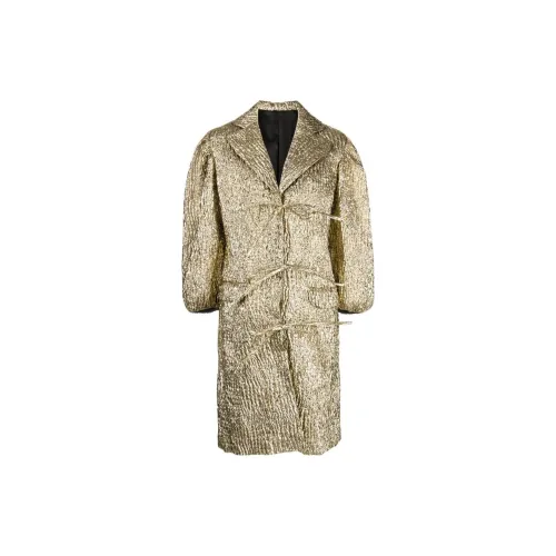 SIMONE ROCHA Crinkled Metallic Cloqué-effect Coat