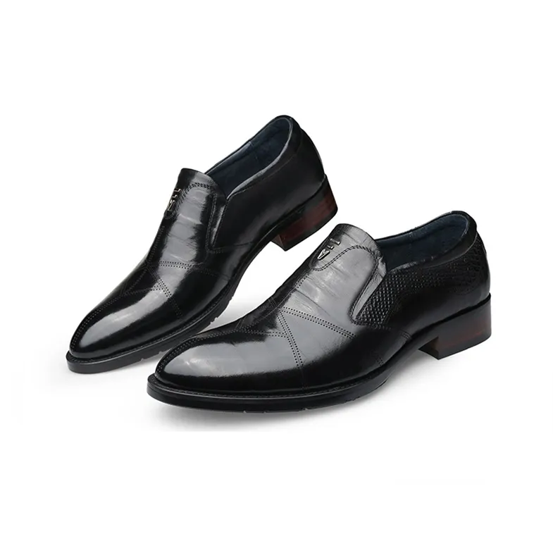 LAORENTOU Dress Shoes Men Low Top Brown/Black-3