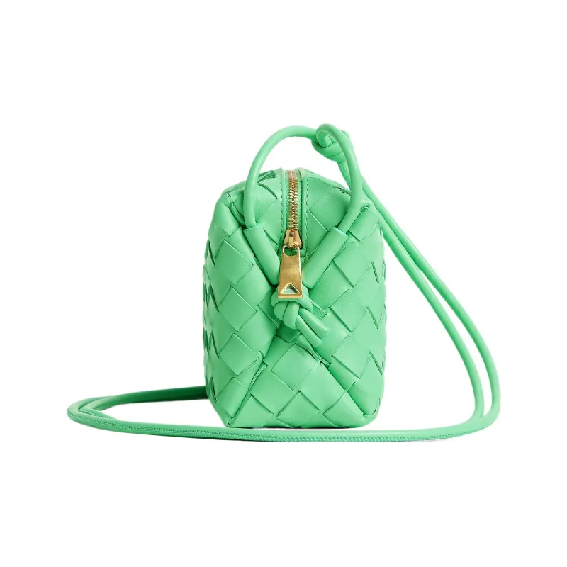 Bottega Veneta LOOP Sheepskin Camera Bag Handheld Shoulder Bag Crossbody Bag Mini Women's Siren Green-1