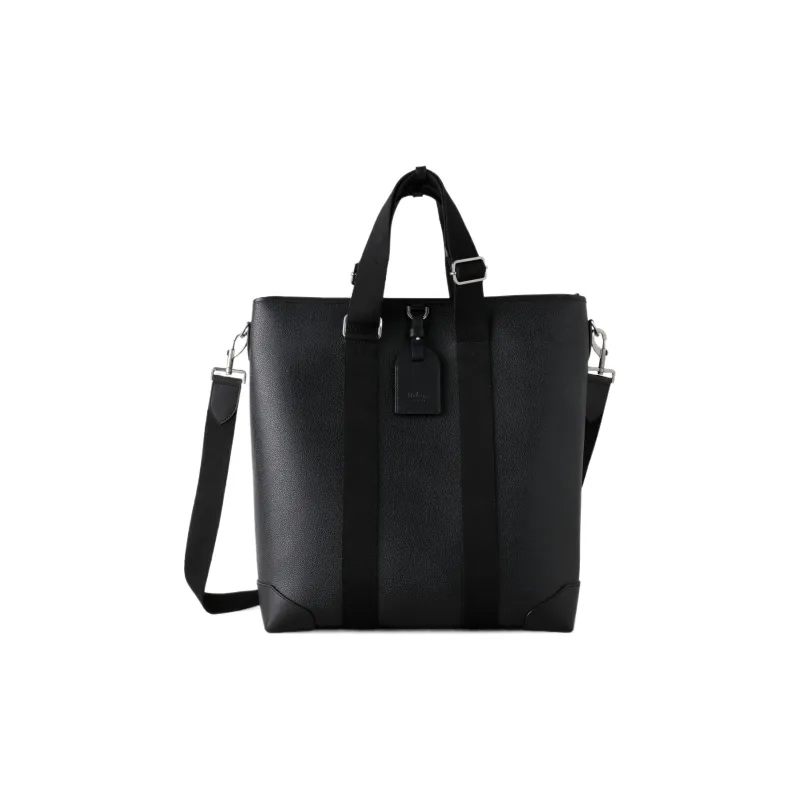 Mulberry Plain Weave Calfskin Shoulder Bag, Crossbody Bag, Handbag Regular Women's Black-0