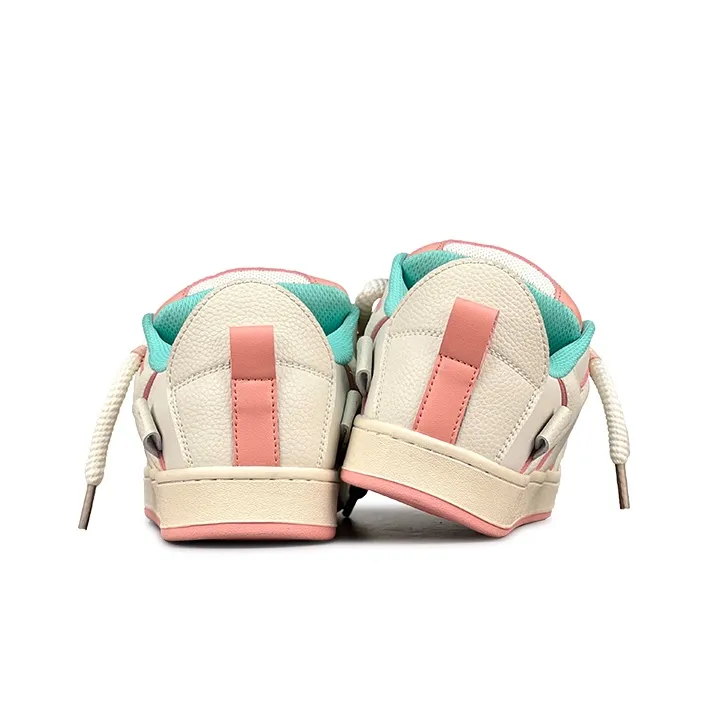 LuzaoT SUPER DRAG Durable Breathable Low Top Skateboard Shoes Women's Pink-4
