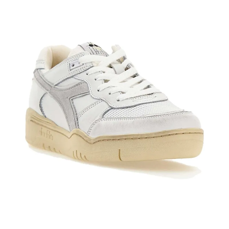 Diadora B.560 Heritage Wear-Resistant Low-Top Skateboard Shoes Unisex White Gray-1