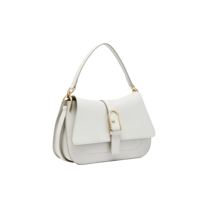 Furla Cow Leather One Shoulder Handbag Medium Size Women's White-1