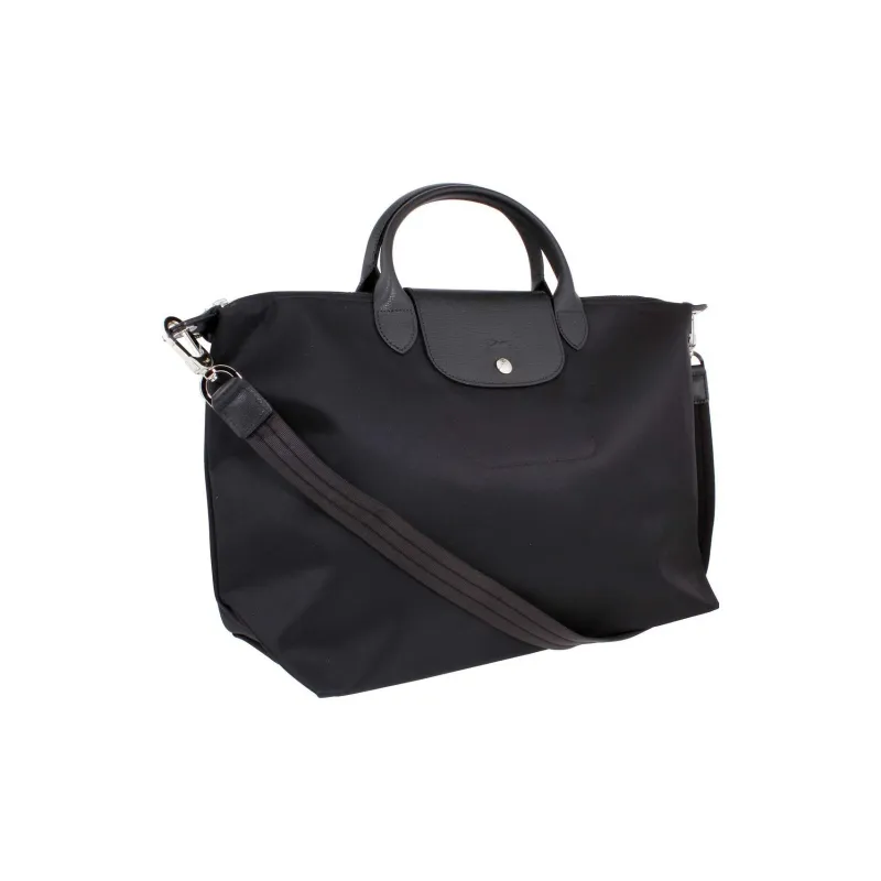 LONGCHAMP Le Pliage Canvas Tote Bag Shopping Bag Handbag Shoulder Bag Women's Black-1