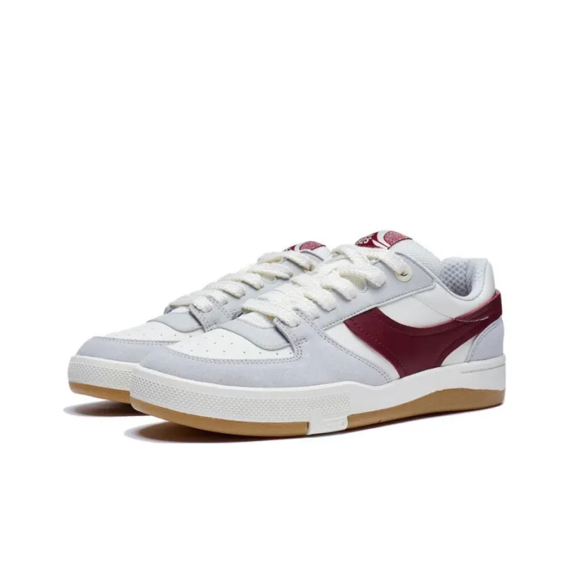LiNing Zhengrong 92S Cushioning Lightweight Low Top Skateboard Shoes Men's White Gray Red-2