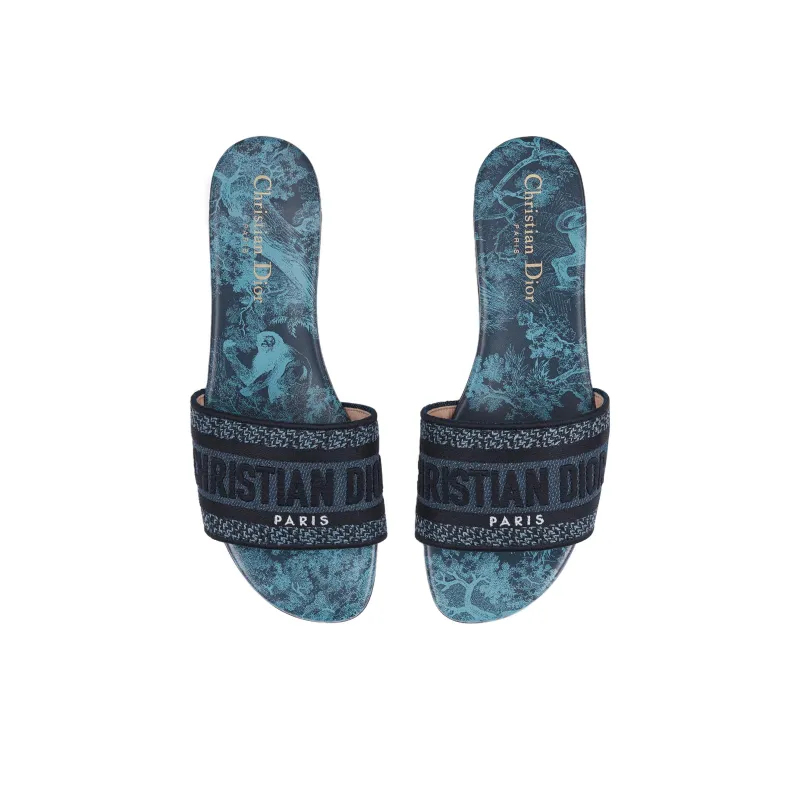 DIOR Dway Slide Slippers Women's Blue-4