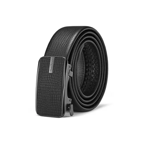 FAIRWHALE Grainy Feel Automatic Buckle Advanced Business Leather Belts Men's