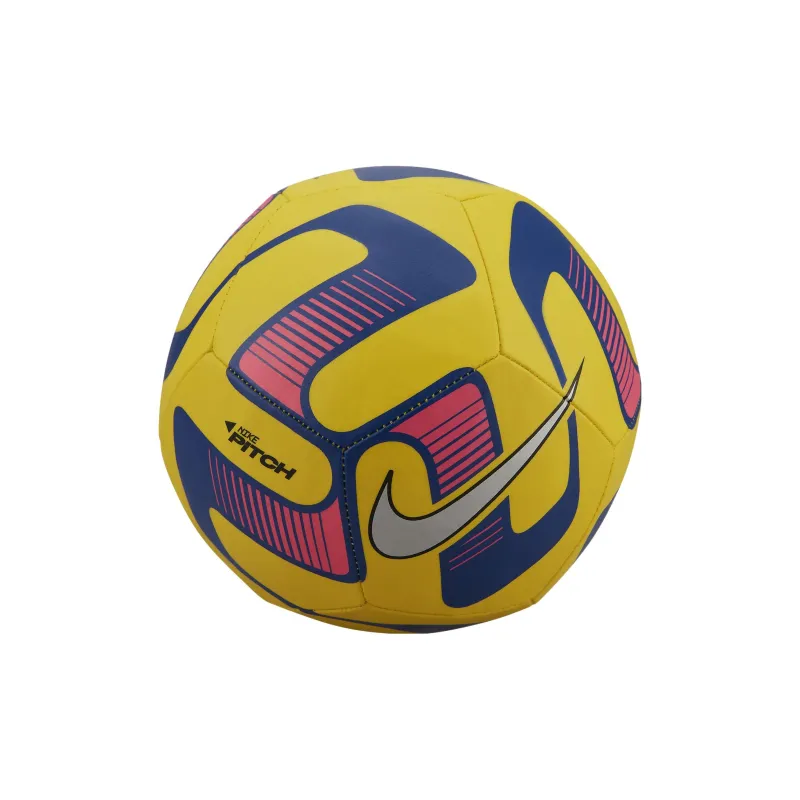 Nike Size 5 Ball Soccer PVC Hand Stitched Soccer Ball Unisex Yellow, Old Royal, Metal Silver-0