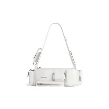Balenciaga Superbusy Lambskin Handbag Shoulder Bag Mini Women's White