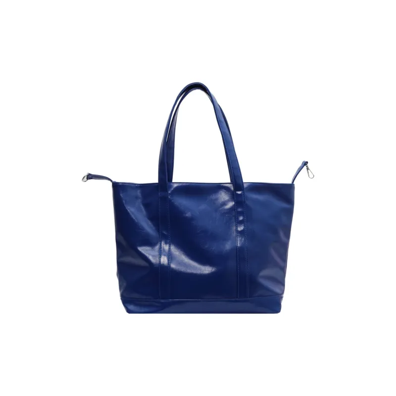 HAWA PU Tote Bag Shopping Bag Handbag Shoulder Bag Regular Women's Black/White/Klein Blue-3