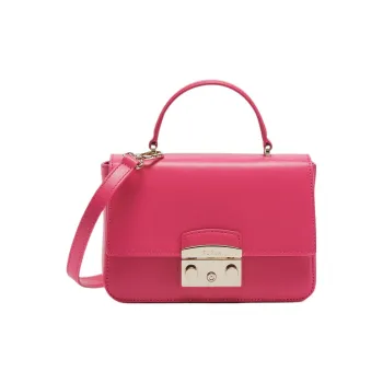Furla Metropolis Collection Calfskin Shoulder Bag Crossbody Bag Handbag Mini Women's Pink
