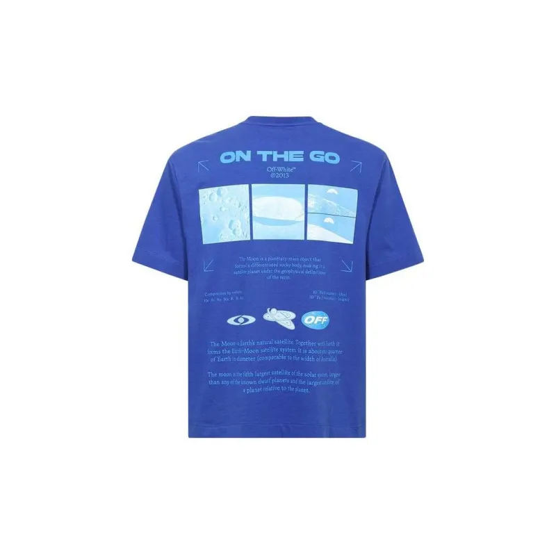OFF WHITE Moon print Cotton T shirt-1