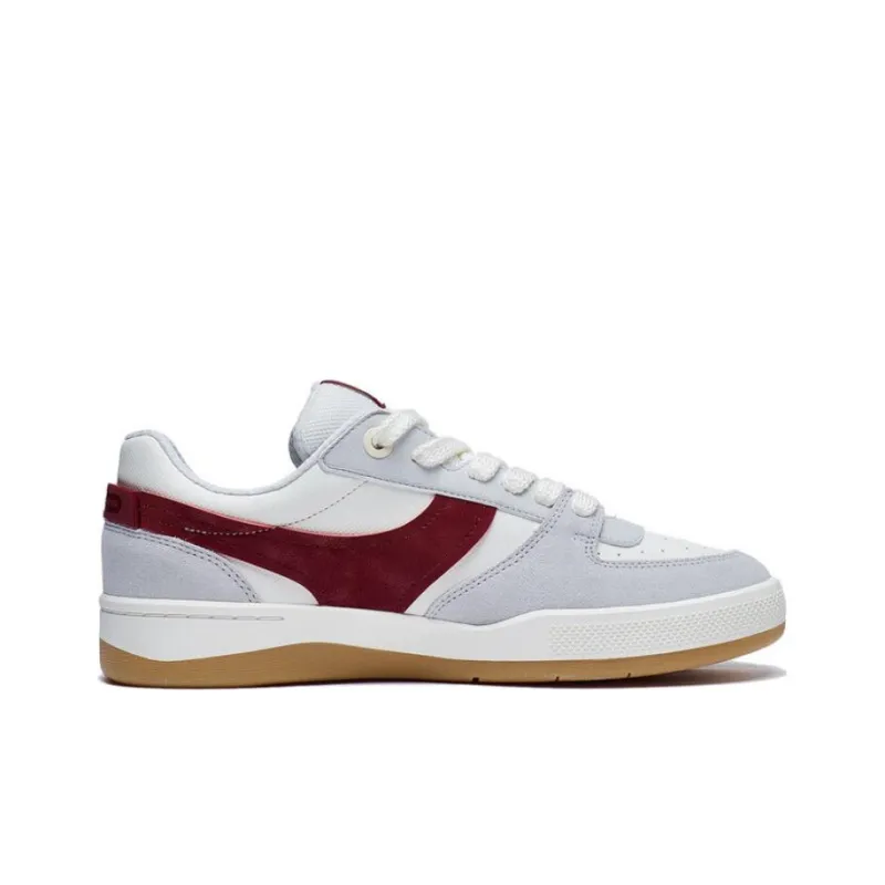 LiNing Zhengrong 92S Cushioning Lightweight Low Top Skateboard Shoes Men's White Gray Red-1