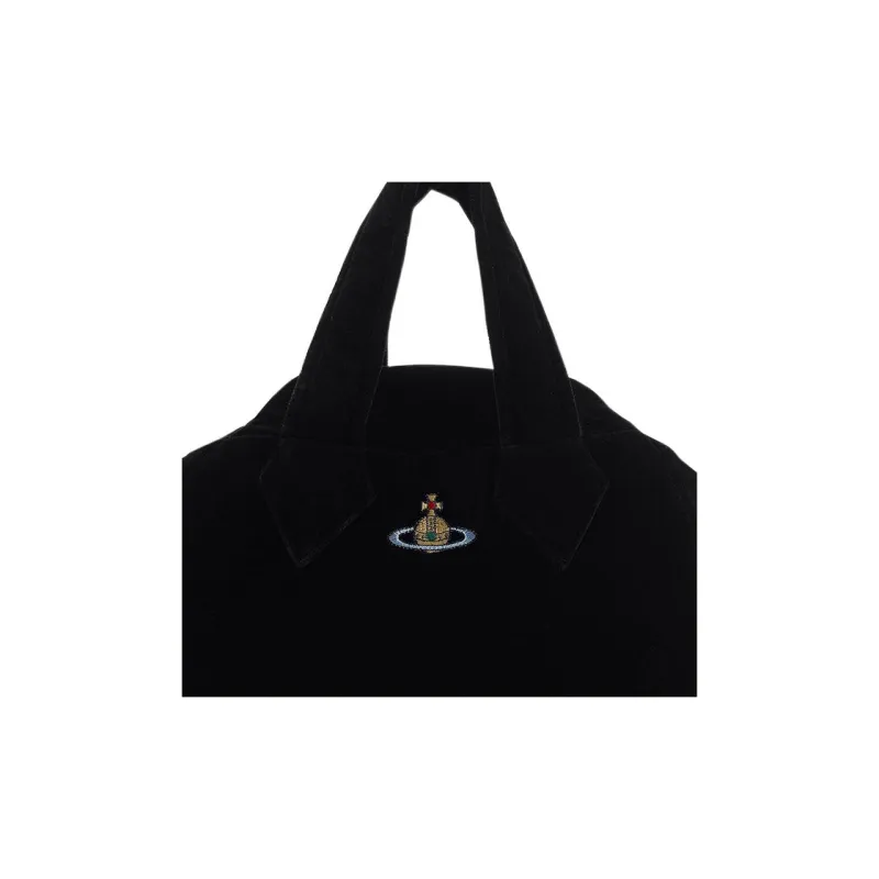 Vivienne Westwood Cotton Handbag Medium Size Women's Black-3