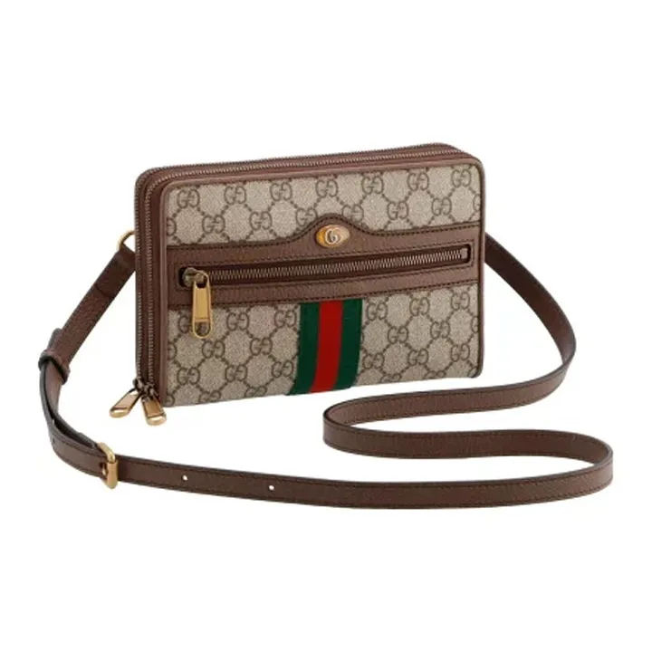 GUCCI Ophidia Cow Leather Crossbody Bag, Shoulder Bag Unisex-3