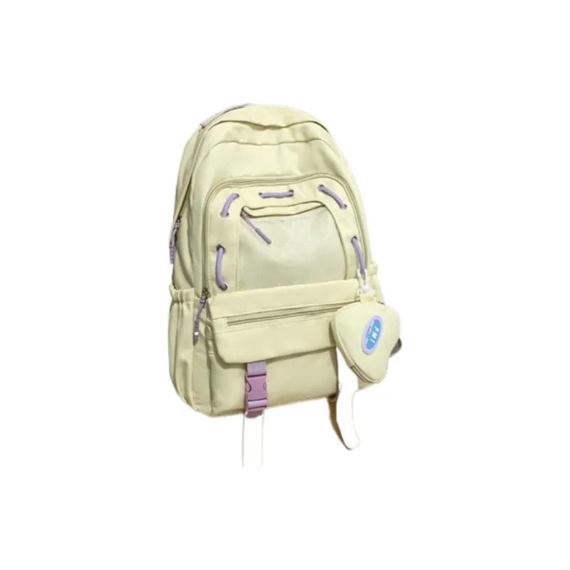 RUIPAI Nylon Backpack Unisex Custard/Lake Green/Dusty Blue/White/Black-0