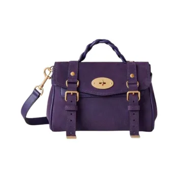 Mulberry Calfskin One Shoulder Handbag Crossbody Bag Mini Women's Purple