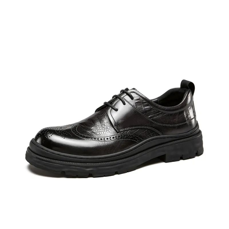 YEARCON Dress Shoes Men Low Top Gray/Black/Brown-1
