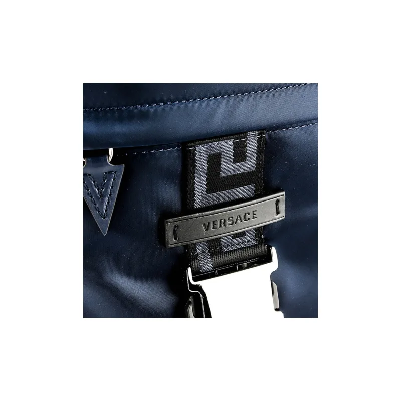VERSACE Nylon One Shoulder Crossbody Bag, Sling Bag Men's Blue-4