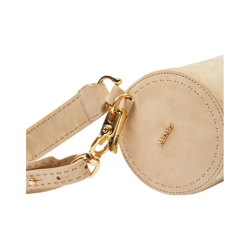 MaxMara Suede Handbag, Shoulder Bag Women's Sand-3
