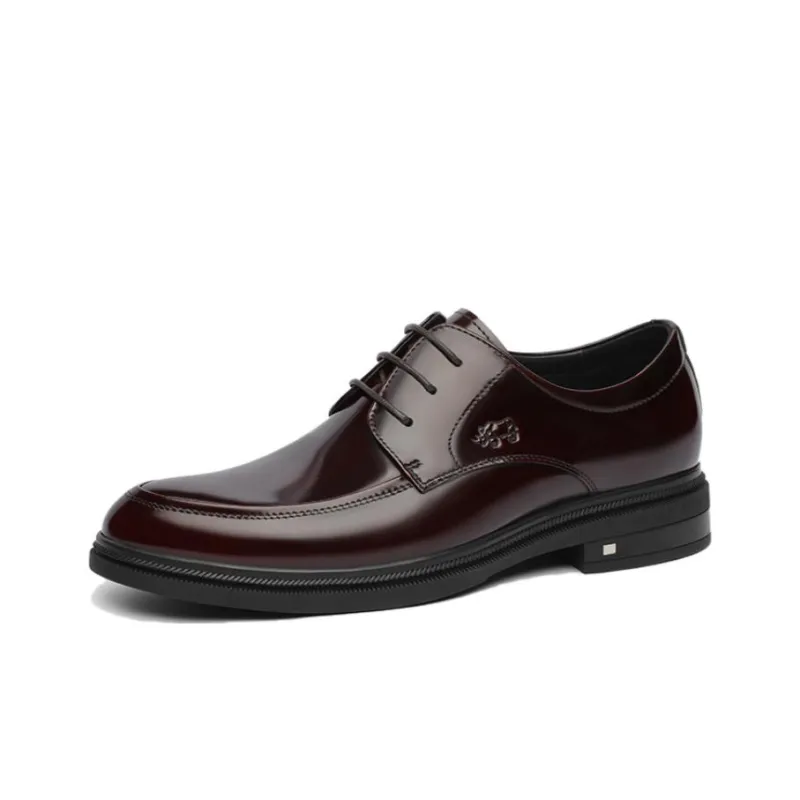 VOLO Dress Shoes Men Low Top Black/Burgundy-1