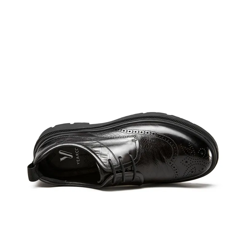 YEARCON Dress Shoes Men Low Top Gray/Black/Brown-2
