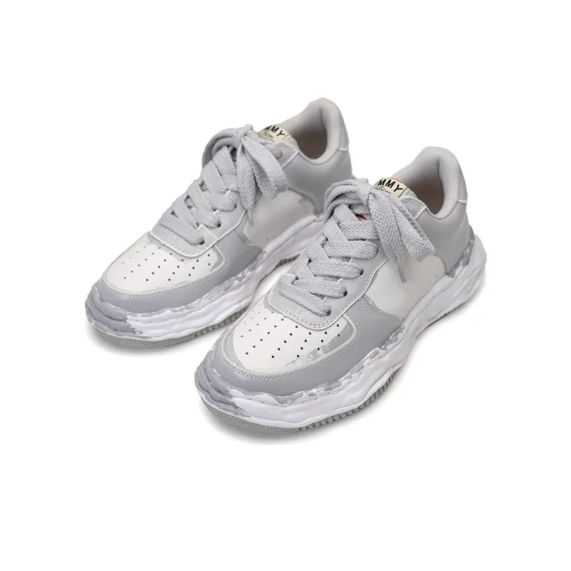 Maison MIHARA YASUHIRO Wayne Og Sole Printed Leather Low Black White-2