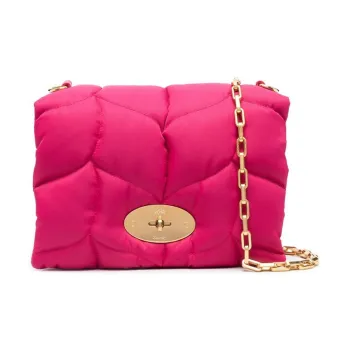 Mulberry Fabric Shoulder Bag Crossbody Bag Women's Peach Pink