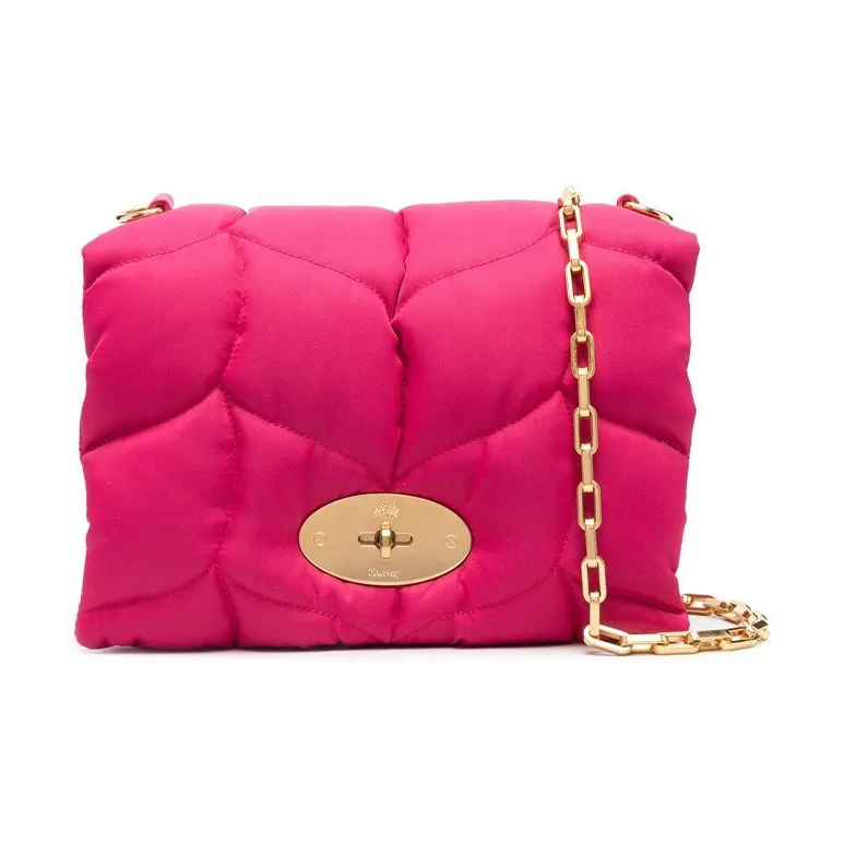 Mulberry Fabric Shoulder Bag Crossbody Bag Women's Peach Pink-0