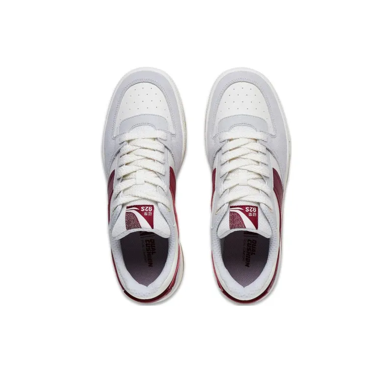 LiNing Zhengrong 92S Cushioning Lightweight Low Top Skateboard Shoes Men's White Gray Red-3