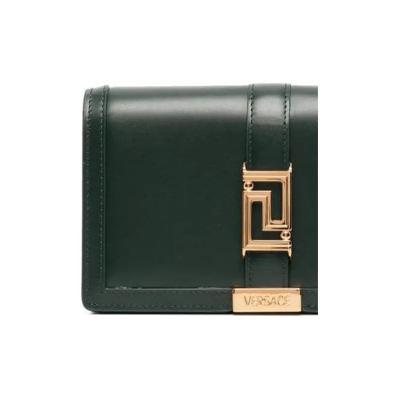 FANSIZHE Greca Goddess Calfskin Envelope Bag, Handbag, Shoulder Bag Women's Dark Green-2