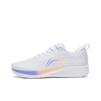 LiNing Red Hare 6 Cushioning Wear Resistant Low Top Running Shoes Women's White Orange