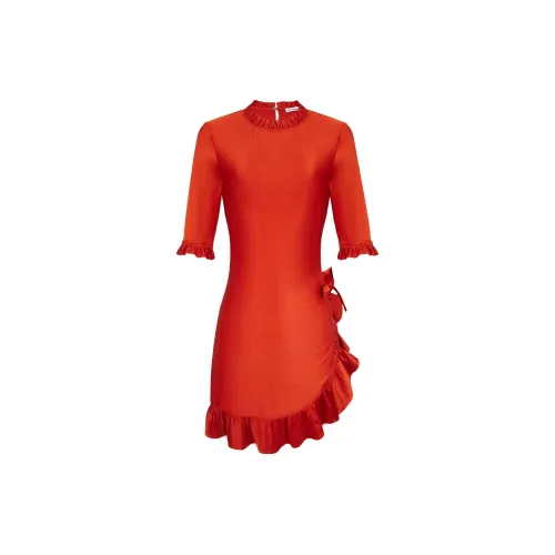 Paco Rabanne Short-Sleeved Dresses Women's Red