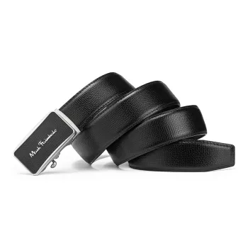 FAIRWHALE Logo High End Buckle Business Leather Belts Men's Width 3.5CM