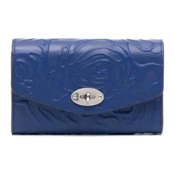 Mulberry Darley Leather Wallet Medium Size Women's Blue