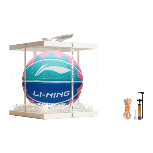 LiNing Rubber Basketball Blue Green Pink Size 7 Ball Training Unisex