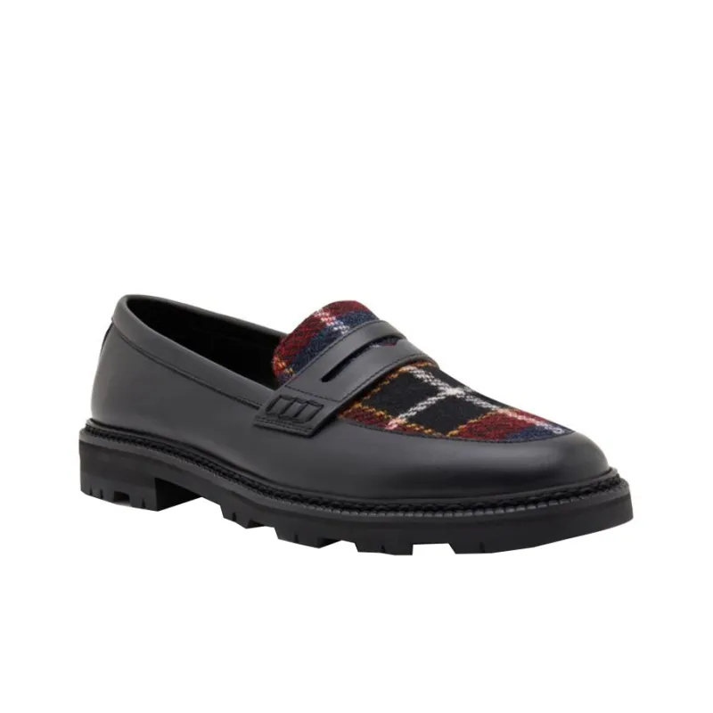 MANOLO BLAHNIK Hudson Loafers 1cm Men's Black Red-2