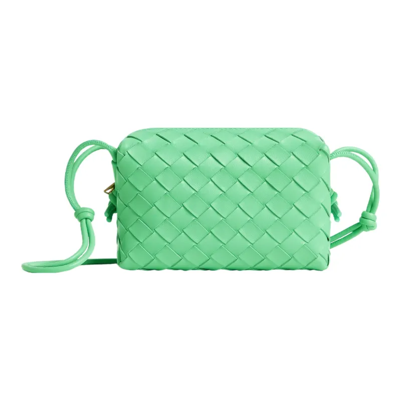 Bottega Veneta LOOP Sheepskin Camera Bag Handheld Shoulder Bag Crossbody Bag Mini Women's Siren Green-0