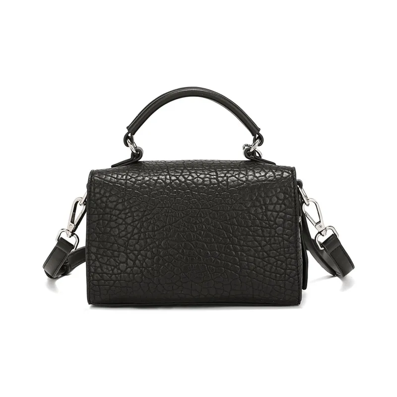 MEXICAN Polyurethane Handbag, Crossbody Bag Regular Women's Black/Ecru/Brown-2