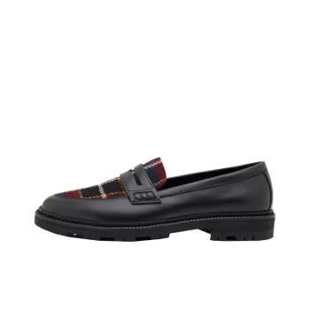 MANOLO BLAHNIK Hudson Loafers 1cm Men's Black Red