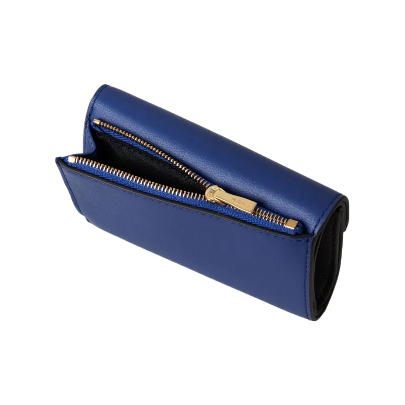 Mulberry Grained Calfskin Wallet Women's Deep Sea Blue-1